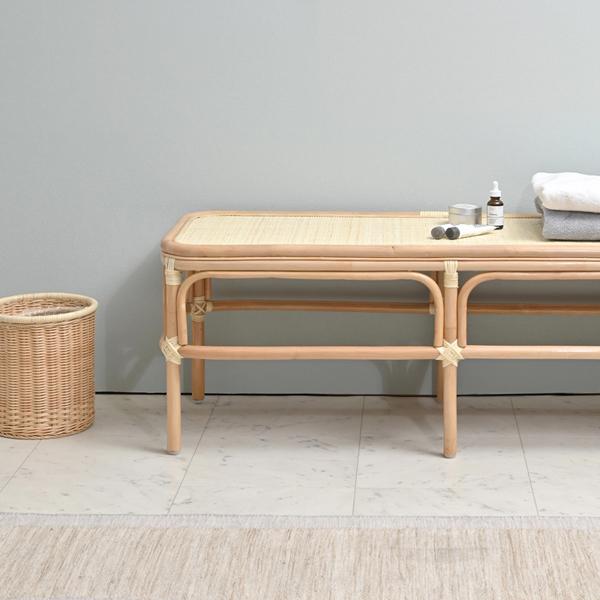 ベンチ ラタン 160cm 3人がけ 籐 腰掛け おしゃれ アジアン リゾート