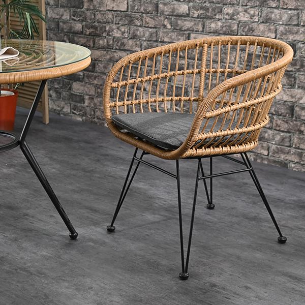 ラタンチェア　ラウンジチェア　ラタン家具　ガーデンチェア　古家具 ラタン風 ラウンジチェア」 | 《公式》JUICYGARDEN [ジューシー