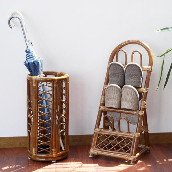スリッパラック ラタン 籐 おしゃれ スリッパ立て スリッパ