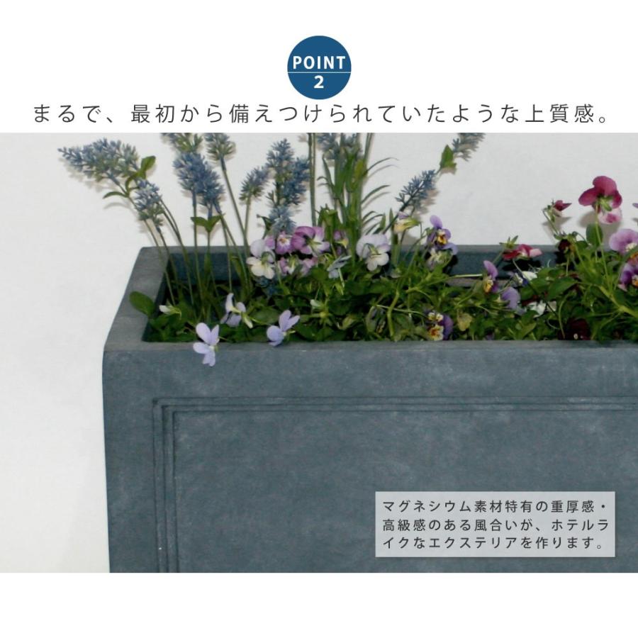 プランター おしゃれ 植木鉢 鉢植え アンティーク グレー ホワイト 幅