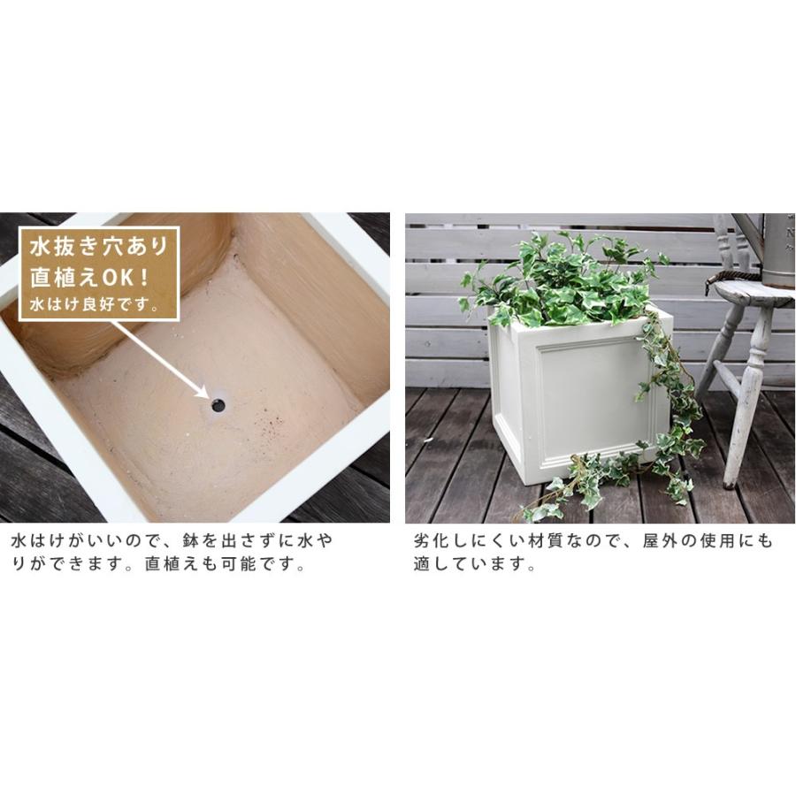 プランター おしゃれ 植木鉢 鉢植え アンティーク グレー ホワイト 幅