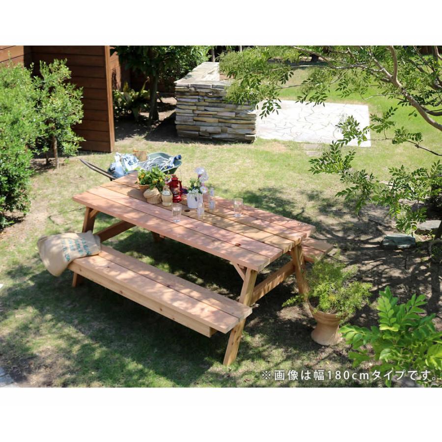 再再販 ガーデンテーブル セット ベンチ テーブル おしゃれ 4人 147cm 日本製 国産 天然木 木製 屋外 カフェ ベランダ テラス ピクニックテーブル q 外用 新生活 無料長期保証 Www Skylanceronline Com