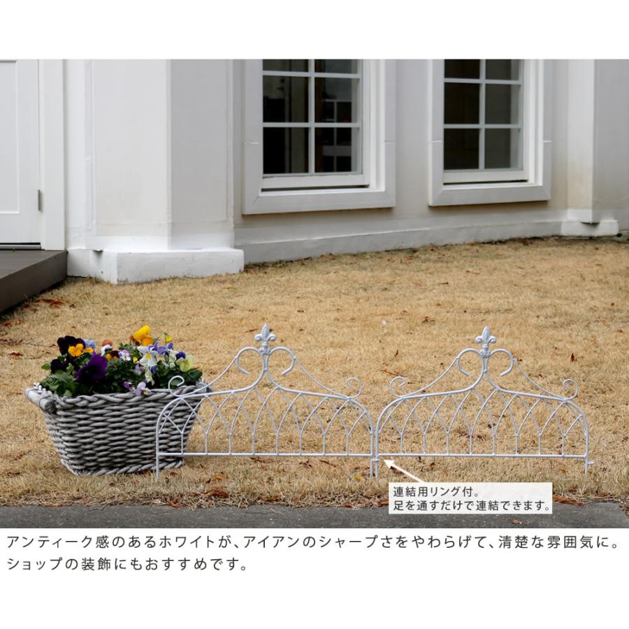 フェンス Diy アイアン フェンス ミニタイプ ガーデンフェンス 6枚セット 高さ 40cm 柵 埋め込み ガーデニング 屋外 庭 鉄製 おしゃれ かわいい 白 黒 Sm P6 6rd Fi Sancota Interior 通販 Yahoo ショッピング