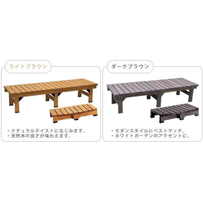 ウッドデッキ セット 縁台 木製 天然木 おしゃれ DIY えんだい ベランダ 木目 幅 180 奥行 58 ステップセット デッキ縁台 カフェテラス 縁側 台 ガーデン 庭