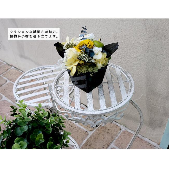 プランターラック 丸型 花台 アイアン フラワーラック 飾り 棚