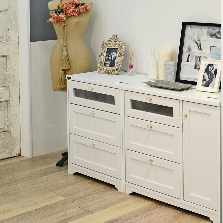 サイドボード キャビネット コンセント付き チェスト 引出し