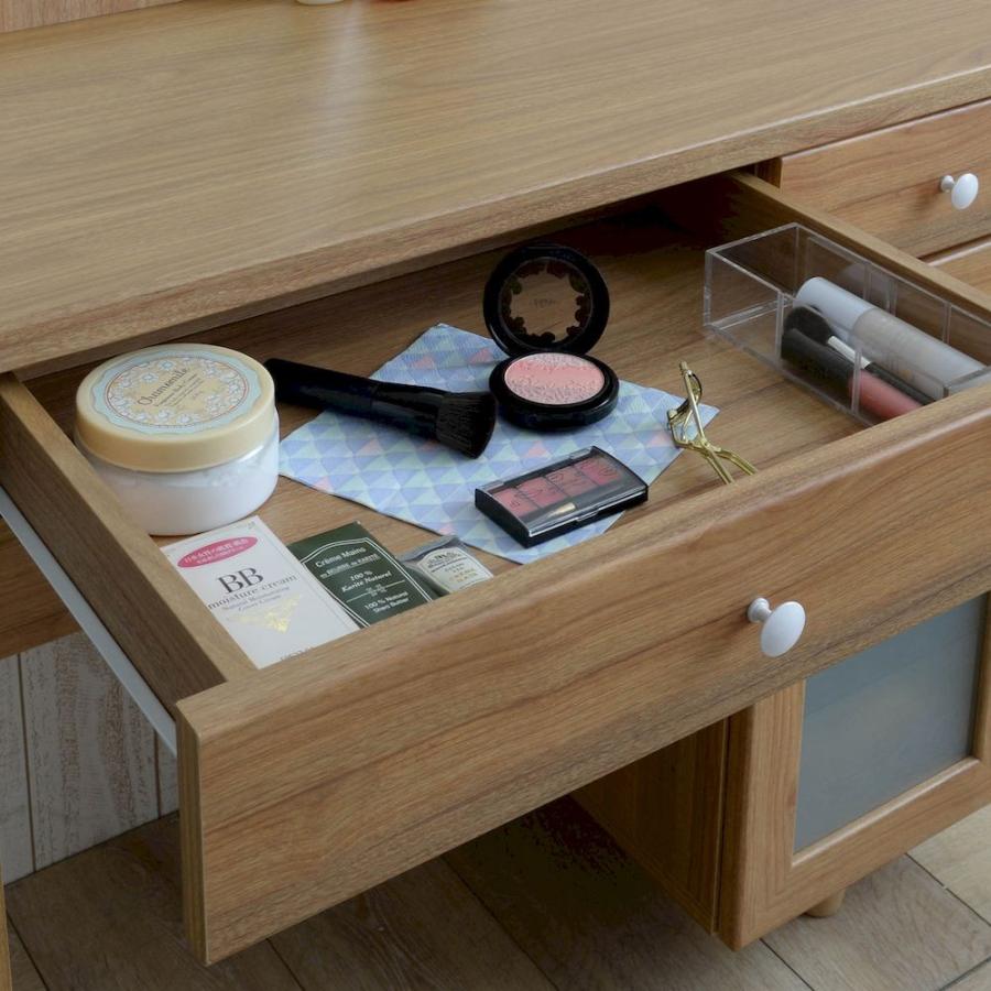 ドレッサー おしゃれ スツール セット 北欧 鏡台 収納 コンパクト 一面