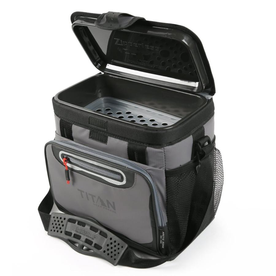 Titan タイタン Deep Freeze Zipperless クーラーバッグ 16CAN 8L グレー アウトドア キャンプ BBQ 釣り 小型 ソフトクーラー 新作製品、世界最高品質人気!