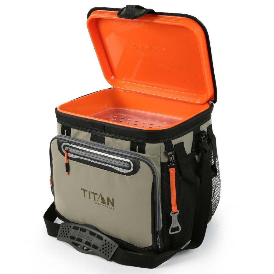 Titan タイタン Deep Freeze Zipperless クーラーバッグ 16CAN 8L グレー アウトドア キャンプ BBQ 釣り 小型 ソフトクーラー 高品質の人気
