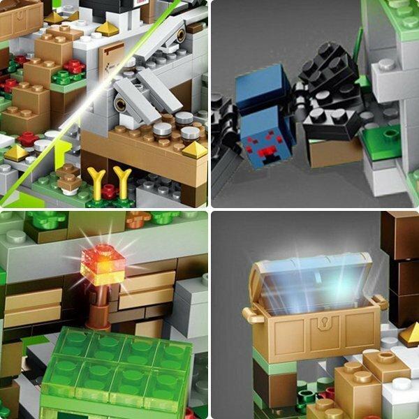 マインクラフト 山の洞窟 ブロック MINECRAFT マインクラフト風 ブロック おもちゃ 山の洞窟シリーズ レゴ