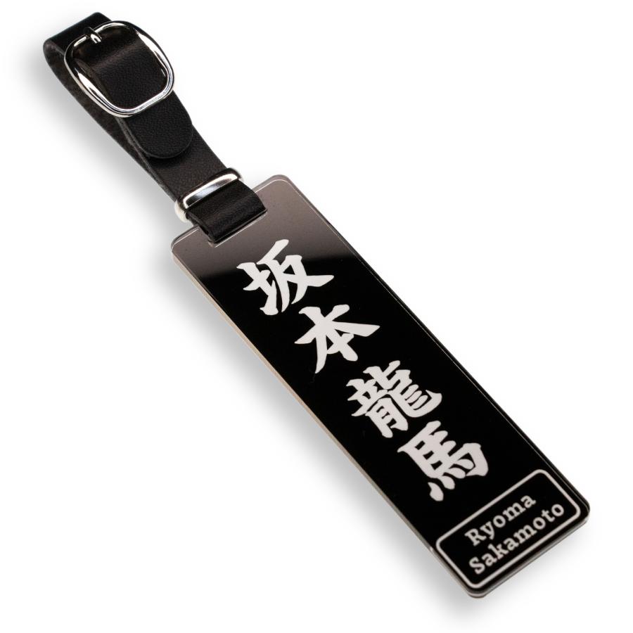 角型 ブラック ゴルフバッグ ネームプレートネームタグ 名札 名入れ