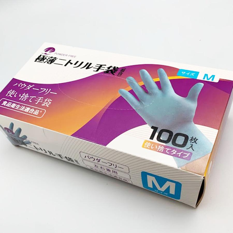 【2024set】極薄ニトリル手袋　(使い捨て手袋)  5点セット |  | 01