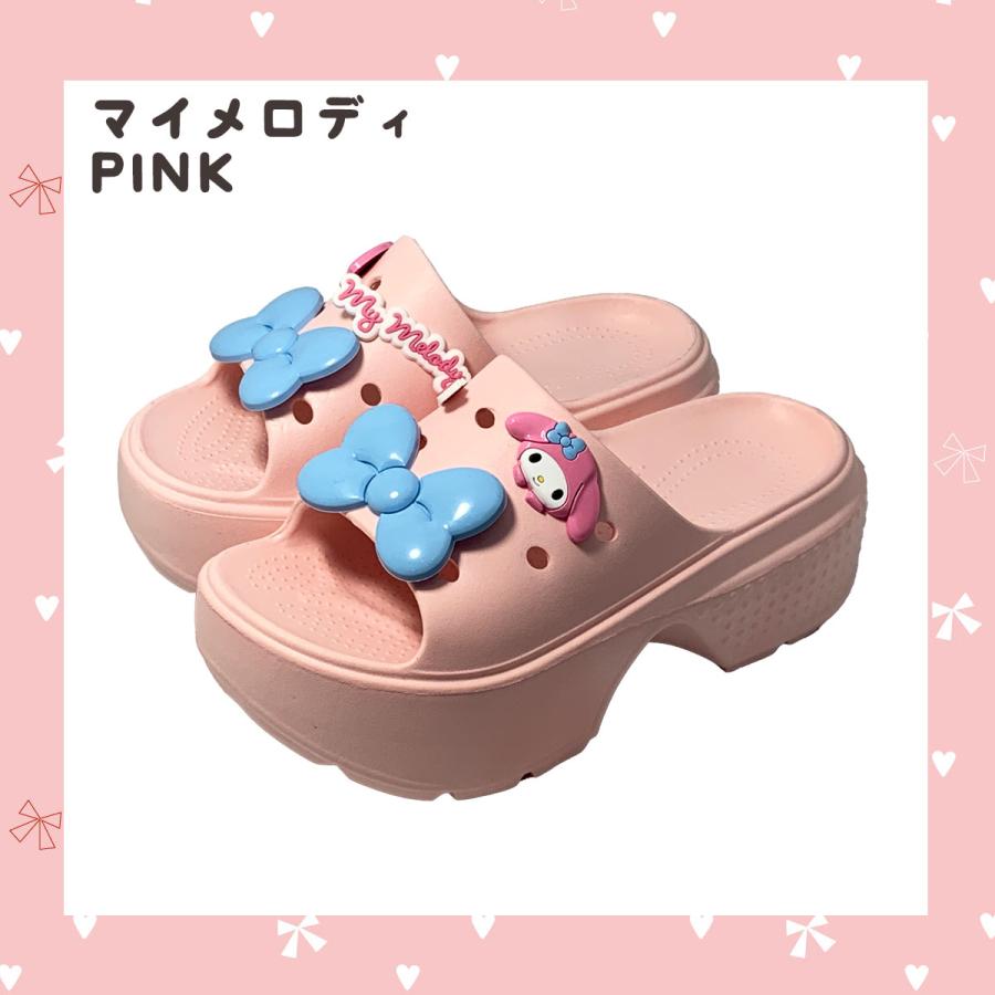 sanrio（サンリオ） [SA1134]サンリオキャラクターズBIGリボン付き厚底 