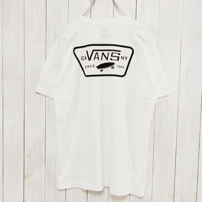 VANS バンズ 半袖Tシャツ FULL PATCH BACK USA直輸入モデル ★クリックポスト（メール便）可 vans293wht
