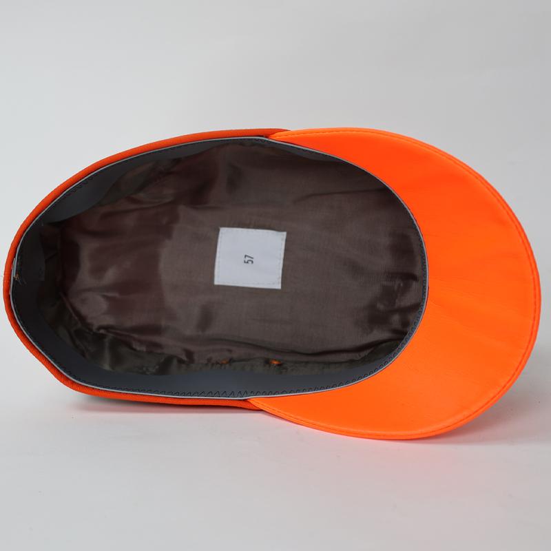 ドイツ. バウワーカー用キャップ 帽子 新品 オレンジ 蛍光 反射