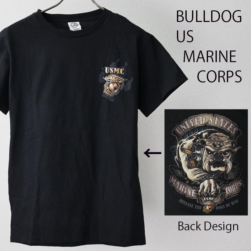 USミリタリーデザインTシャツ [USMC・ブルドッグ]ROTHCO ロスコ 海兵隊