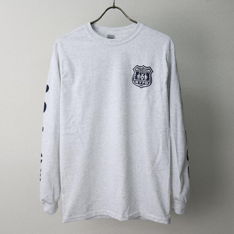 US. ポリス系ロングスリーブTシャツ[ニューヨークポリス] (アッシュ
