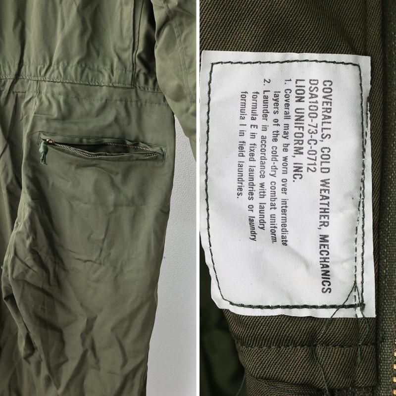 US. ARMY メカニック用コールドウェザー カバーオール《実物・未使用品