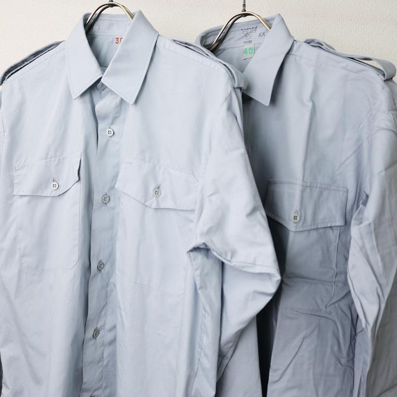 スウェーデン軍.制服用ライトブルーシャツ《実物・新品(未使用品