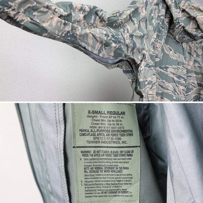 US. 空軍 APECS GORE-TEXパーカー [ABU]《実物・新品(未使用品)》 米軍