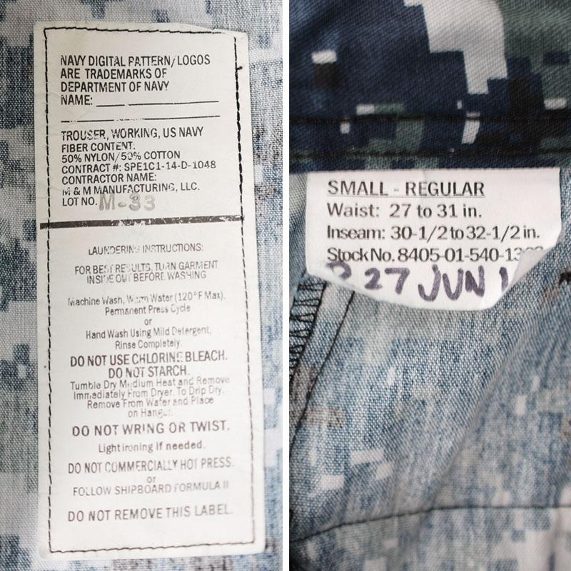 US. NAVY Digital Camo Type-1 NWUパンツ《実物・USED》 : ミリタリー