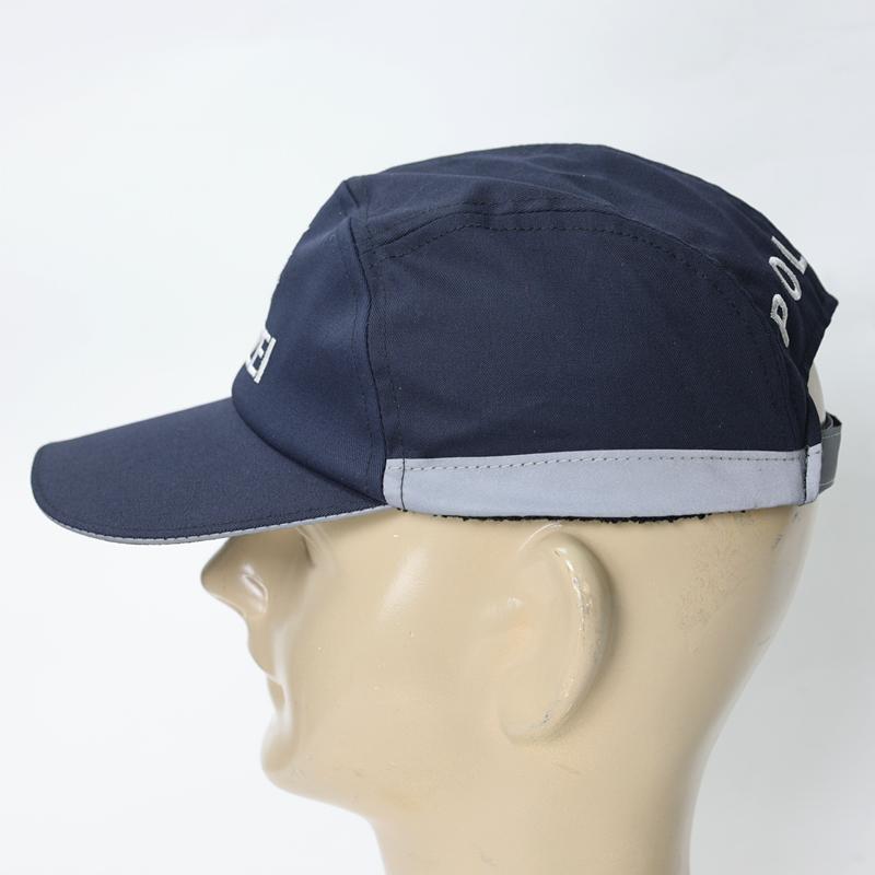 ドイツ警察. POLIZEIロゴ入りキャップ 濃紺 [ザクセン州]《納品用・未