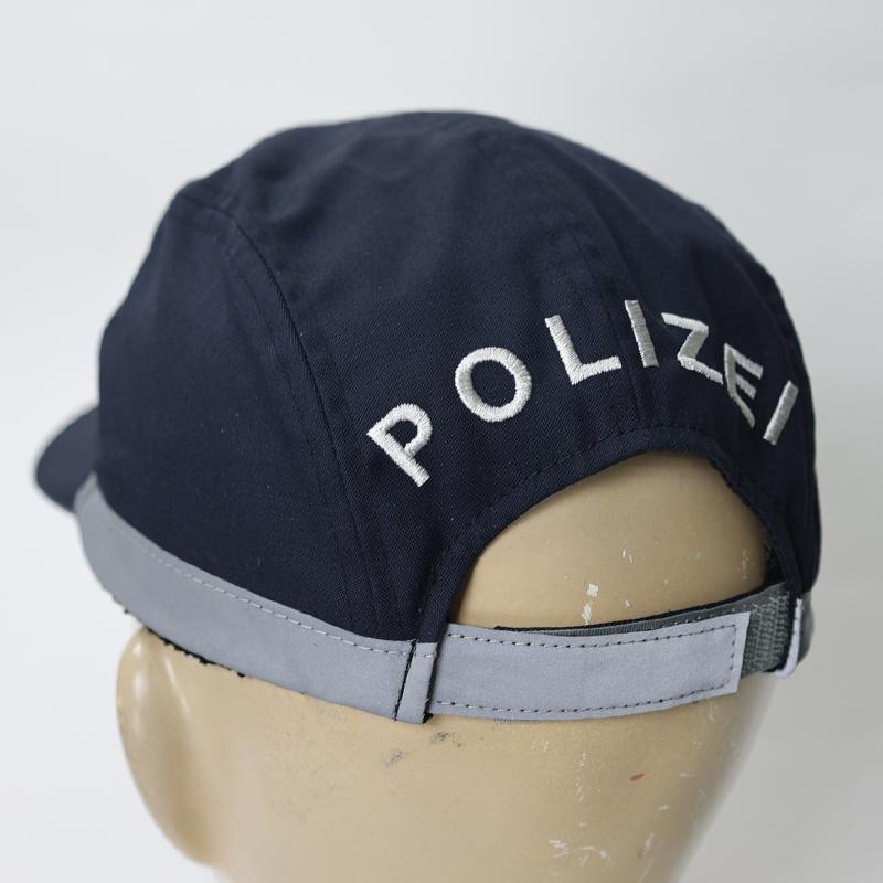 ドイツ警察. POLIZEIロゴ入りキャップ 濃紺 [ザクセン州]《納品用・未