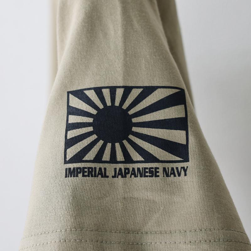 IJ. デザインTシャツ 大日本帝国海軍[大和・カーキ] : ミリタリー