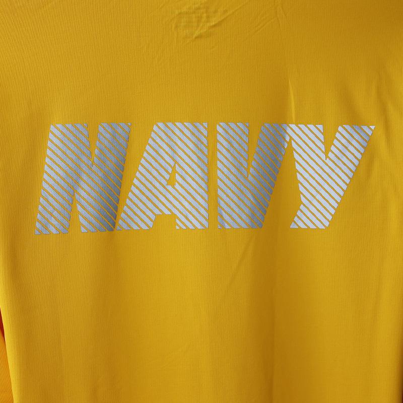 US. NEW BALANCE製 NAVY PTU LYCRA混紡トレーニング Tシャツ[長袖