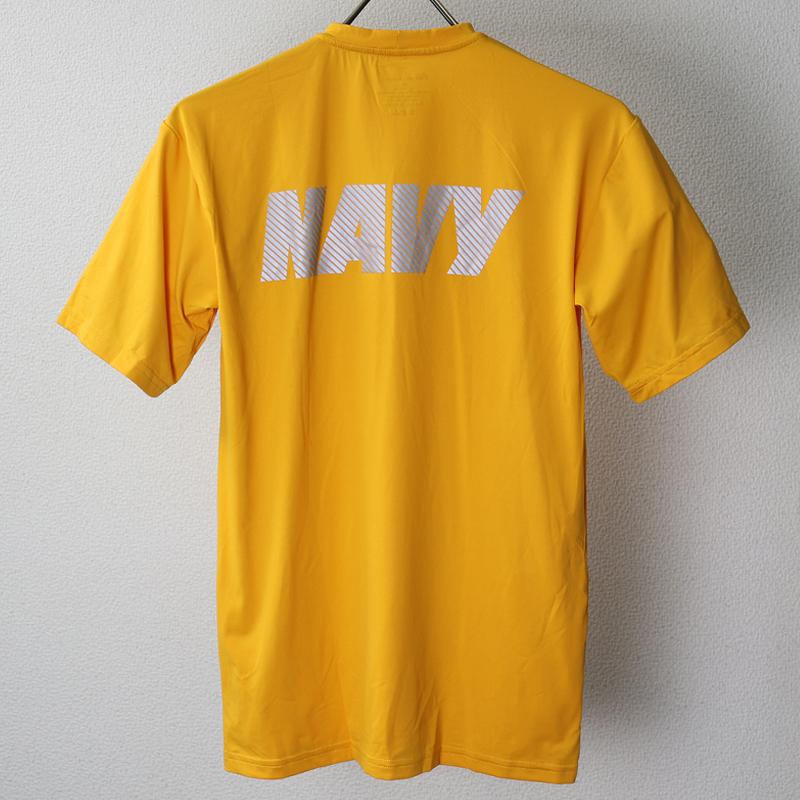 US. NEW BALANCE製 NAVY PTU LYCRA混紡トレーニング Tシャツ[半袖