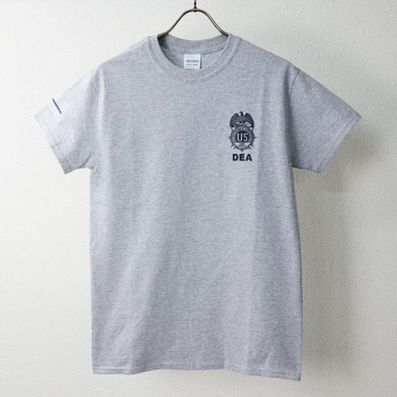 US. ポリス系Tシャツ[DEA] (グレー) アメリカ アメリカンポリス LE