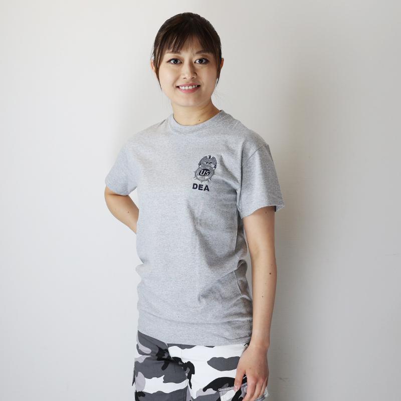 US. ポリス系Tシャツ[DEA] (グレー) アメリカ アメリカンポリス