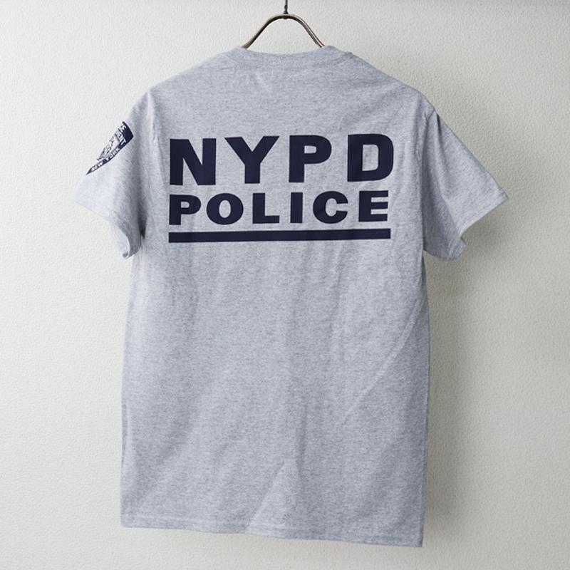 US. ポリスTシャツ[ニューヨークポリス] (グレー) アメリカ アメリカン