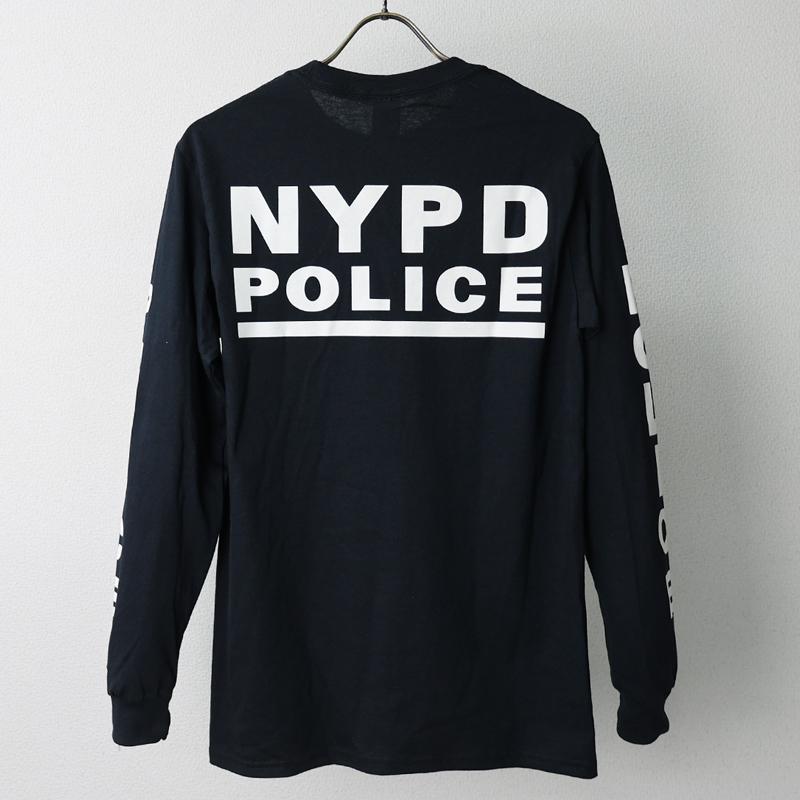 US.ポリス系ロングスリーブTシャツ[ニューヨークポリス] (ブラック
