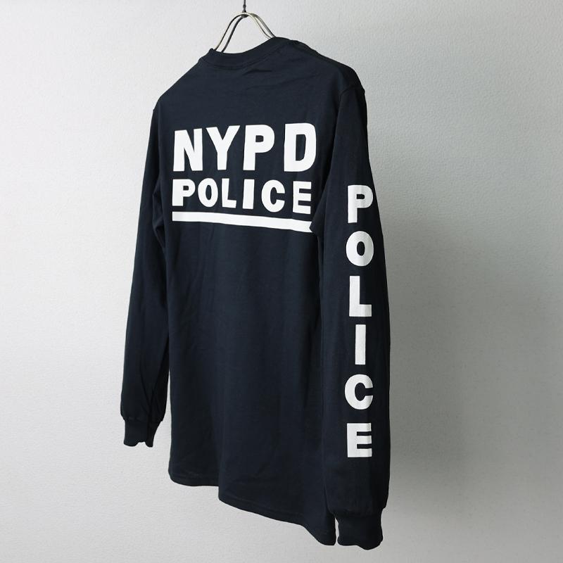 US.ポリス系ロングスリーブTシャツ[ニューヨークポリス] (ブラック