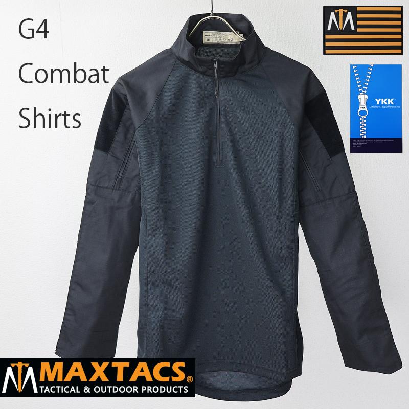 実物Maxtacs G4 BDU 上下セット コンバットシャツ コンバットパンツ MAXTACS G4スタイル コンバットシャツ [ブラック] ラグラン 特殊部隊