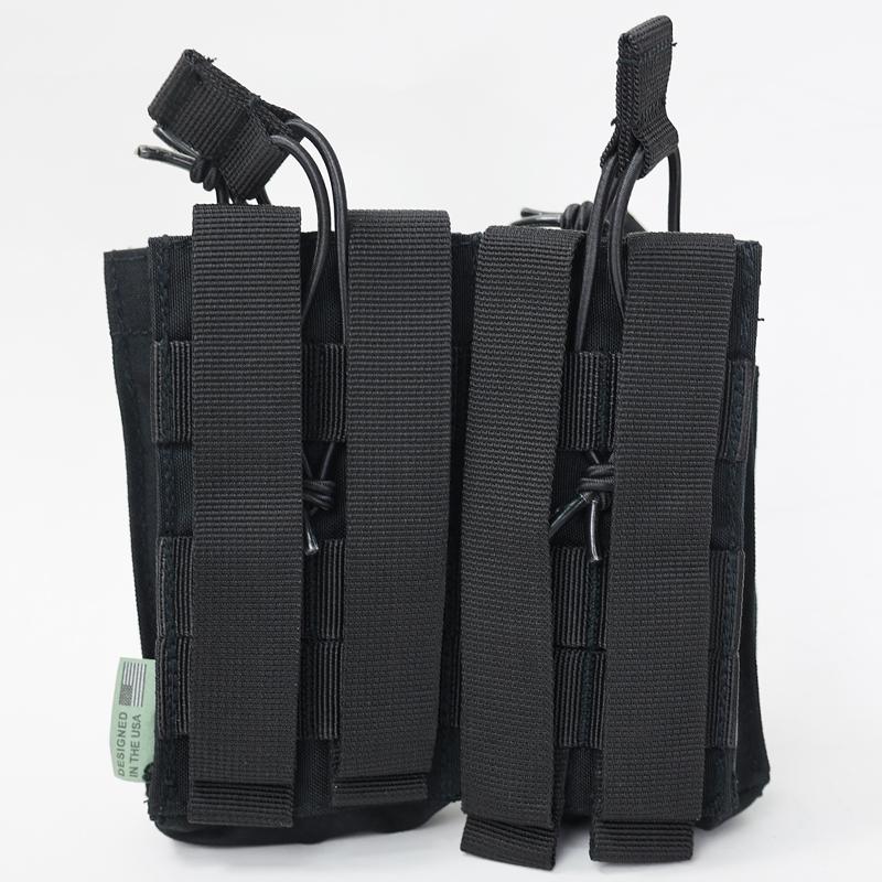 MAXTACS US. オープントップ W2連 マガジンポーチ[ブラック]米軍