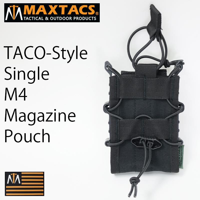 MAXTACS US. TACO-Style シングル マガジンポーチ[ブラック]2本用