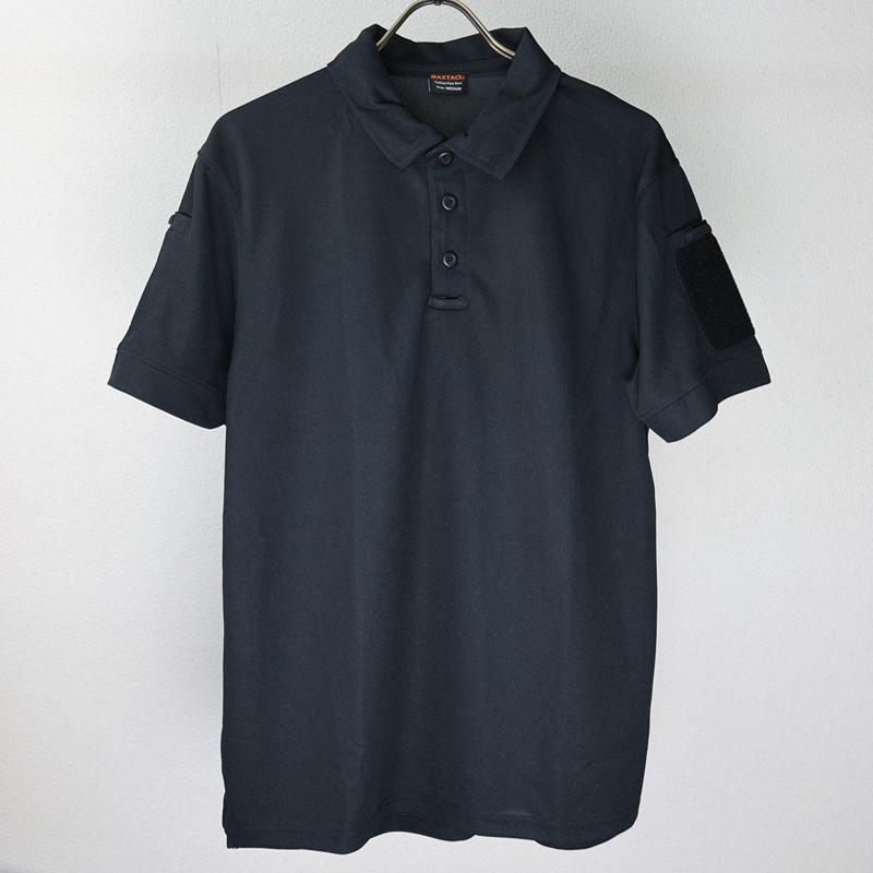 MAXTACS US. タクティカル Poloシャツ[ブラック]（XXL）ミリタリー