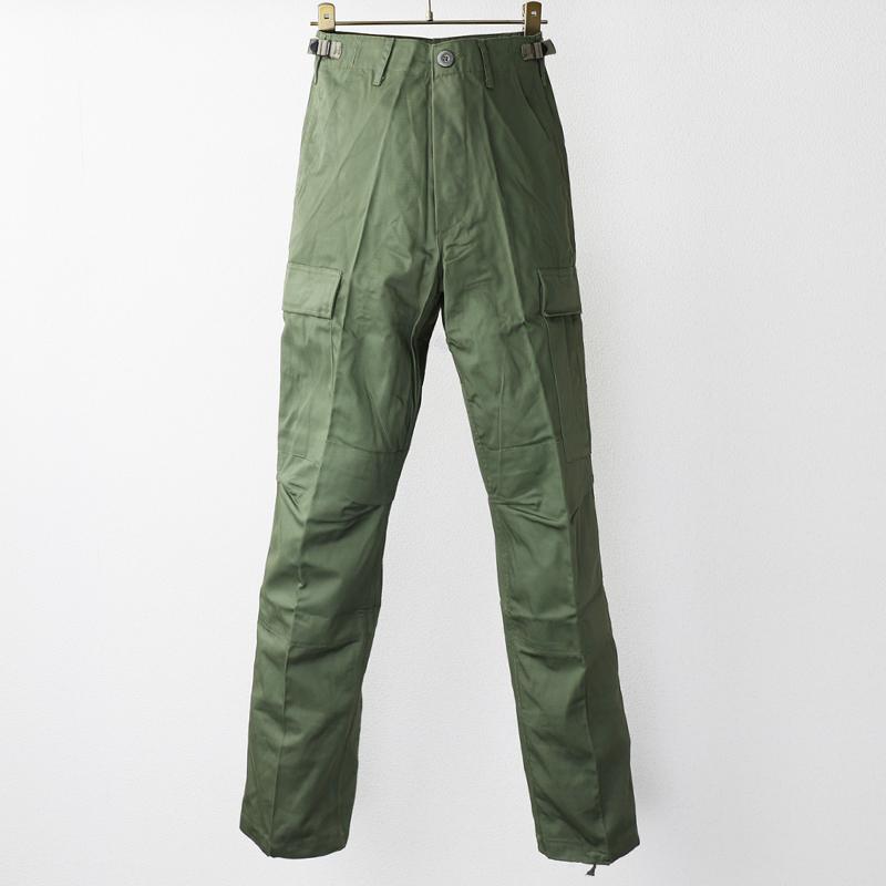 US ARMYカーゴパンツ オリーブグリーン 小サイズ US. BDUパンツ [OD] ノンリップ生地ミリタリーグリーンモスグリーン