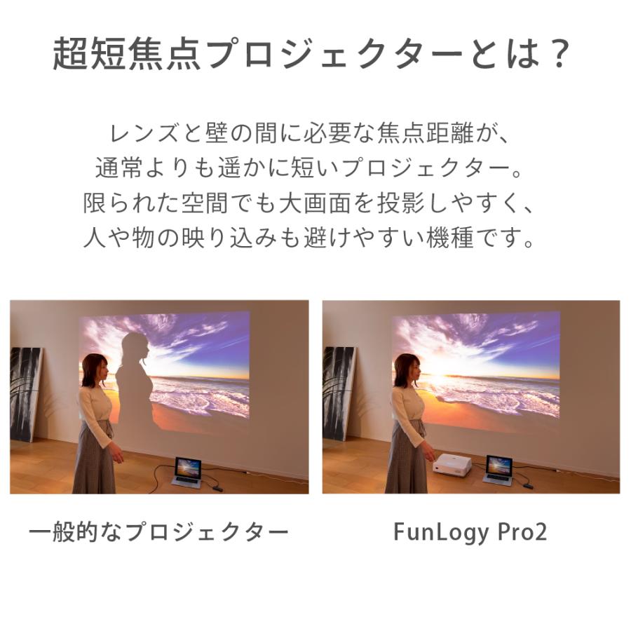 FUNLOGY プロジェクター 超短焦点 短焦点 ビジネス 家庭用 300 FUNLOGY プロジェクター 超短焦点 短焦点 ビジネス 家庭用 300