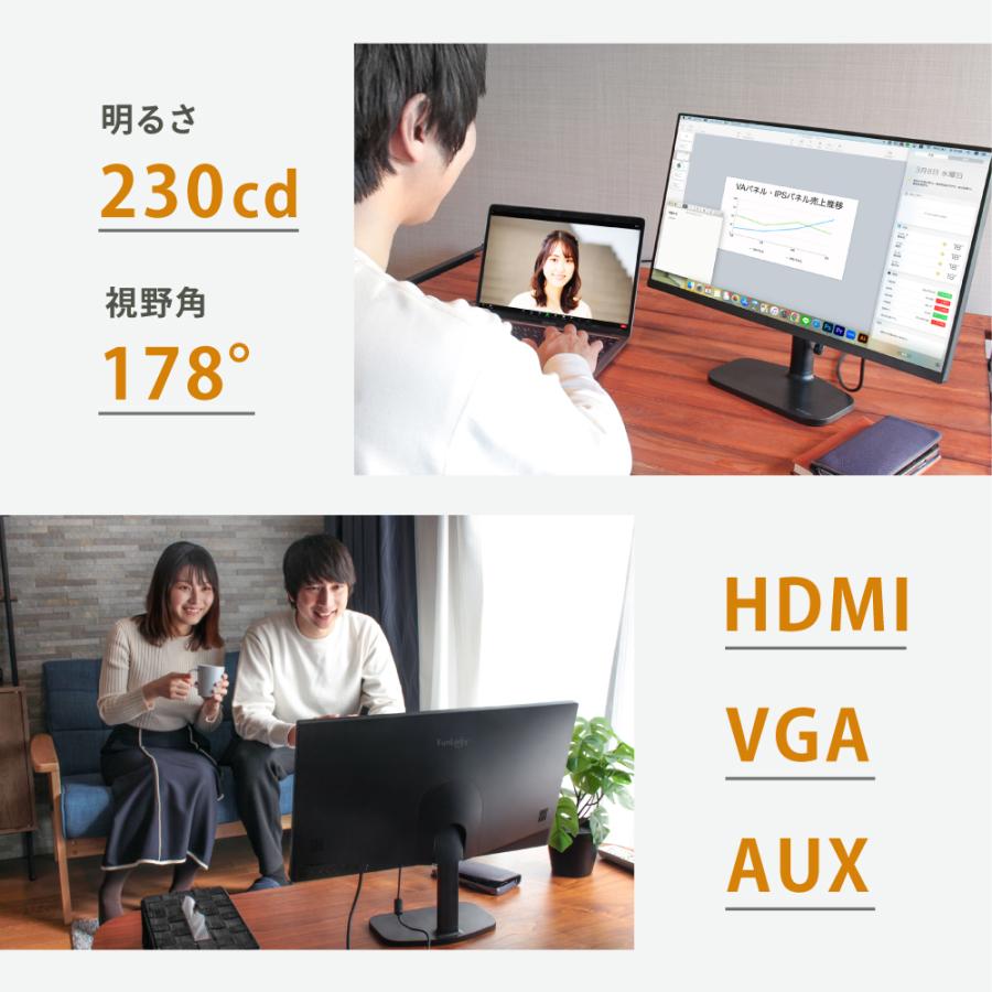 モニター 21.5インチ ノングレア フルHD HDMI テレワーク ゲームモニター ゲーム ビジネス FunLogy Monitor｜sandlot-books｜02