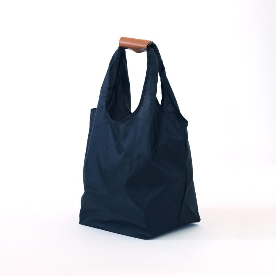 コンパクトエコバッグ（BLACK×BROWN)21cm | 