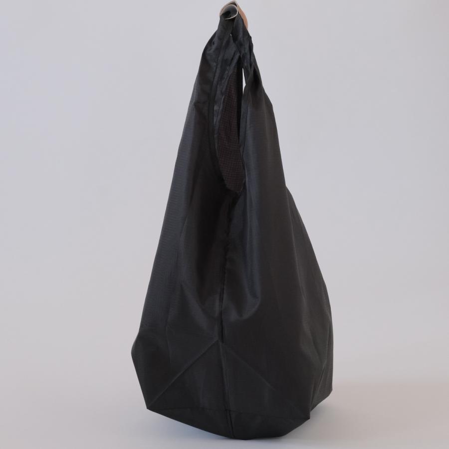 コンパクトエコバッグ（BLACK×BROWN)21cm｜sandobag｜02