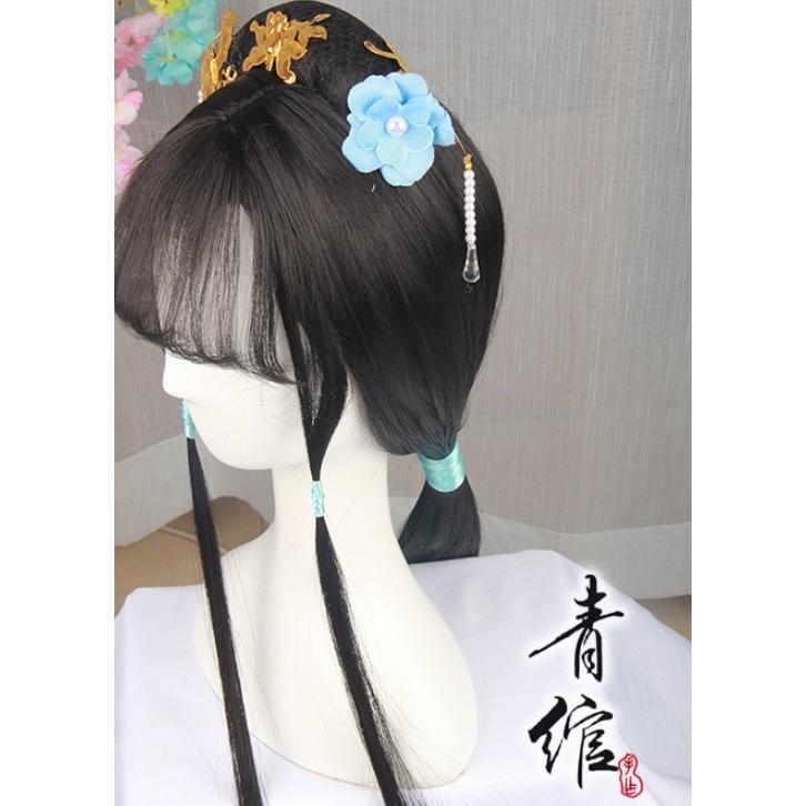 中華風ハロウィン仮装コスプレウイッグ 子供大人漢服唐装用かつら チャイナ風舞台道具 古代髷まげ髪飾り付 紅楼夢コスプレ髪飾り付かつら二点送料無料 192 サンドリスオンライン 通販 Yahoo ショッピング