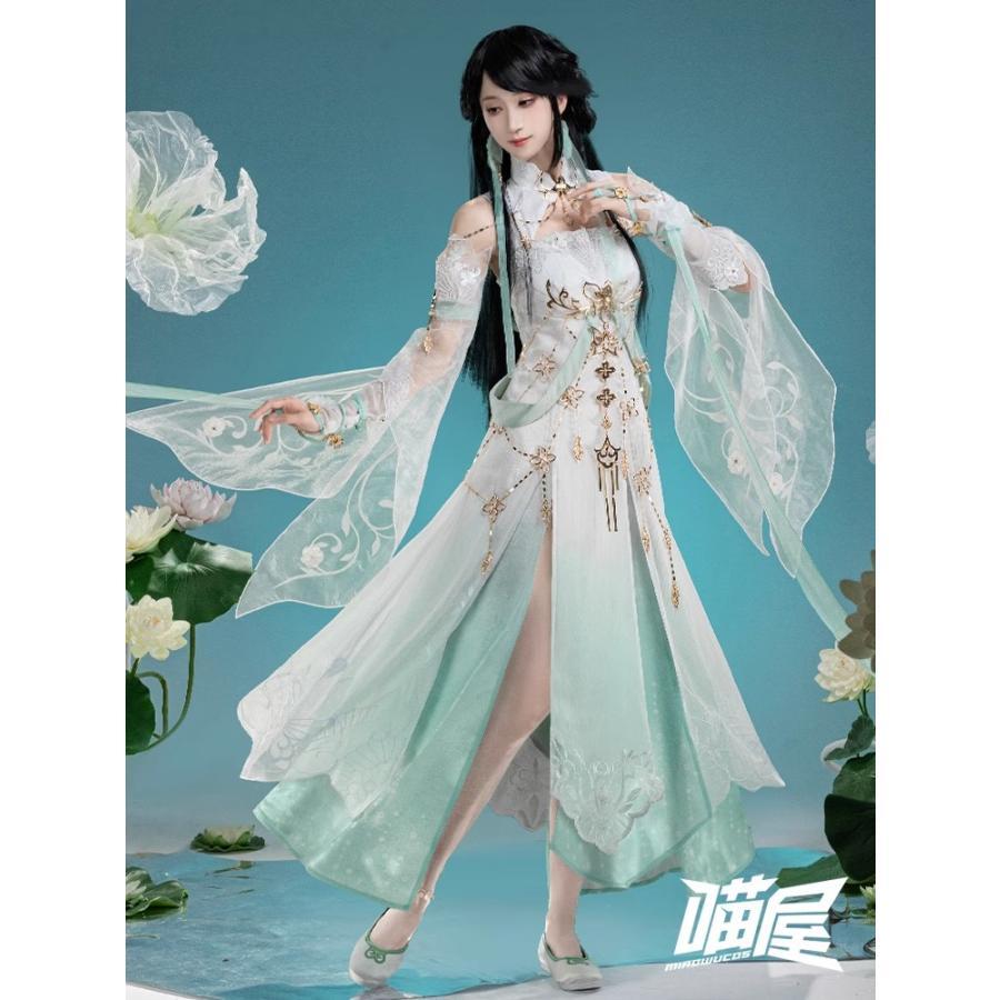 猫屋小舗 逆水寒 コスプレ 九霊 素問 衣装　 ウィッグ 靴 　追加可