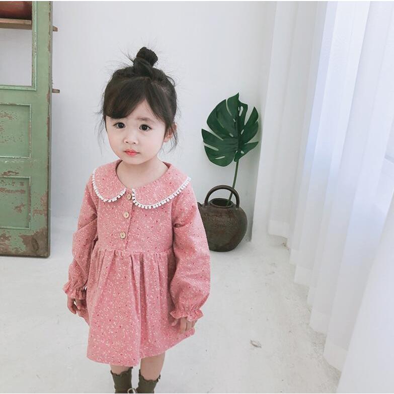 子供ワンピース キッズワンピース 子どもワンピ 花柄ワンピース 子供 春服 2色 ネイビー ピンク 73 80 90 100 110 全店2点送料無料 Sand1377 サンドリスオンライン 通販 Yahoo ショッピング