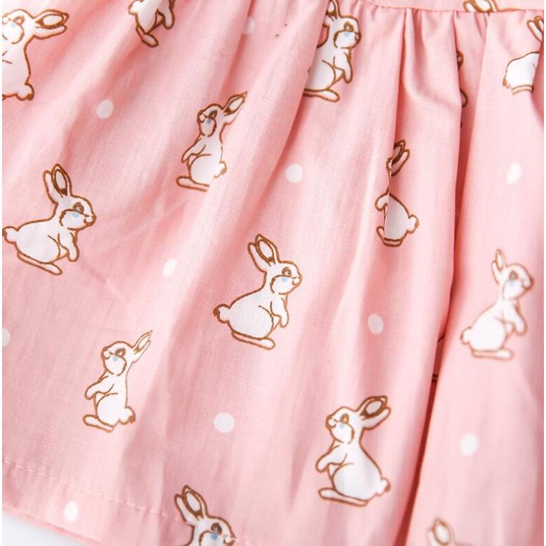 子供ワンピース キッズワンピース 子どもワンピ 子供 春服 うさぎ柄 2色 グレー ピンク 73 80 90 100 110 春 秋 全店2点送料無料 Sand1380 サンドリスオンライン 通販 Yahoo ショッピング