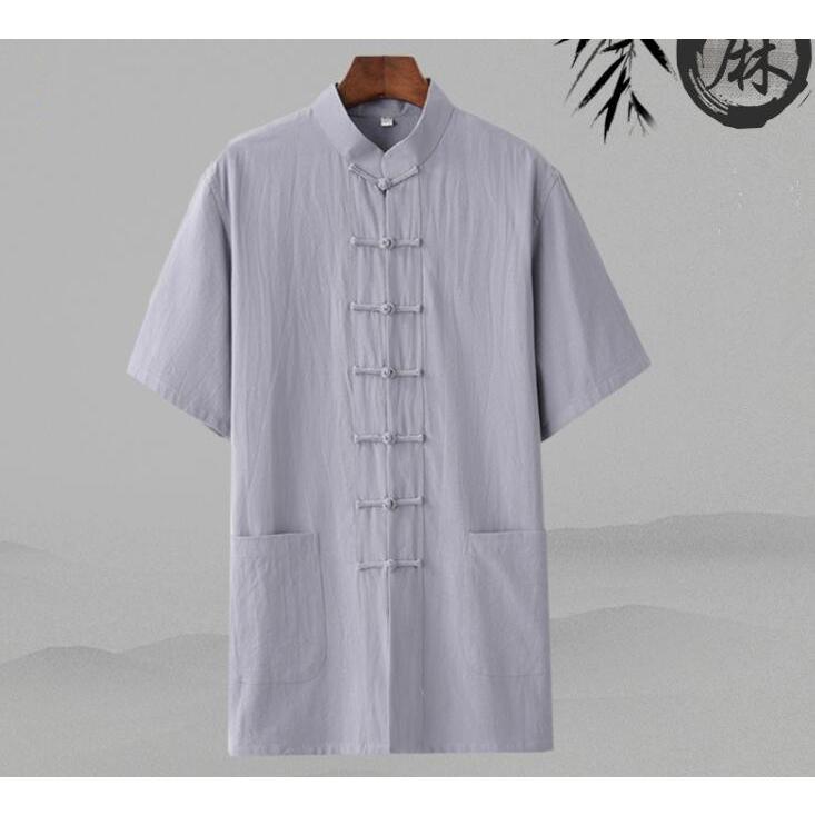 唐装 中華服 メンズ チャイナシャツ 中華シャツ リネンシャツ 半袖 普段着 武術稽古 中華風 太極拳服 綿麻 9色 夏 全店2点送料無料 Sand35 サンドリスオンライン 通販 Yahoo ショッピング