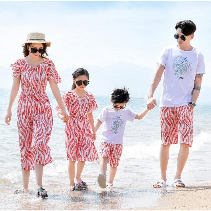 夏親子コーデ 家族お揃い服 リゾート風親子ペア 家族コーディネート カップルお揃い服 レディース民族風ワンピース メンズtシャツ 海旅行 全店2点送料無料 Sand4164 サンドリスオンライン 通販 Yahoo ショッピング